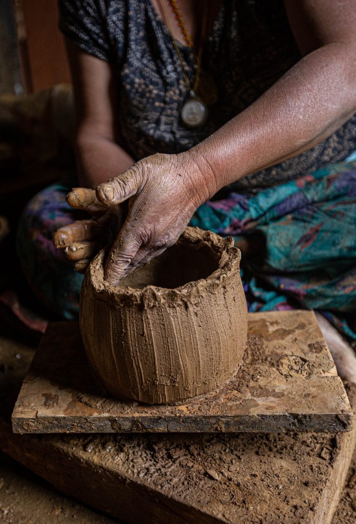 Traditional clay pots making